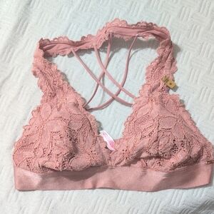 PINK Victoria's Secret Lace Bralette in Soft Pink